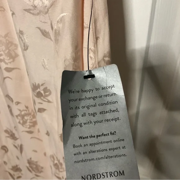 Lulu’s Red Carpet Ready Floral Satin Jacquard Halter Dress - Picture 14 of 16